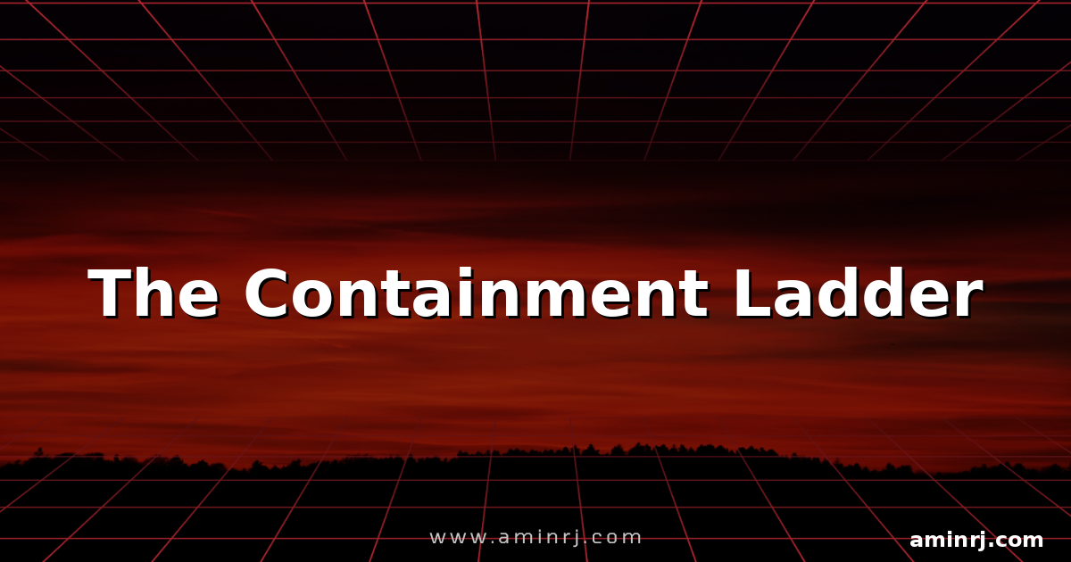 The four-rung containment ladder for AI agents